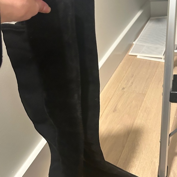 Stuart Weitzman Keelan Suede Stretch Over the Knee Boots black - Picture 1 of 9